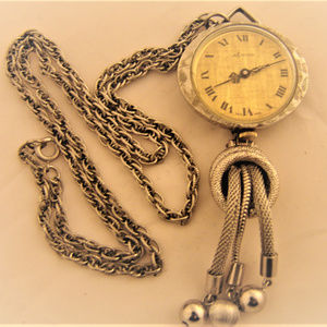 Vintage LADY NELSON pendant watch SP wind up RUNS